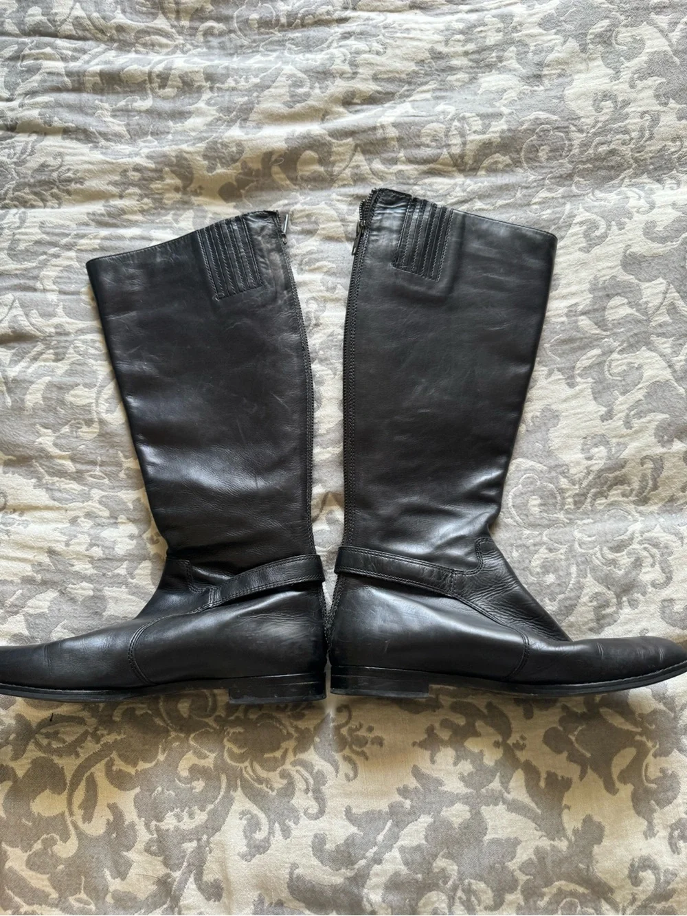 Via Spiga Black Women's Leather Knee-High Boots